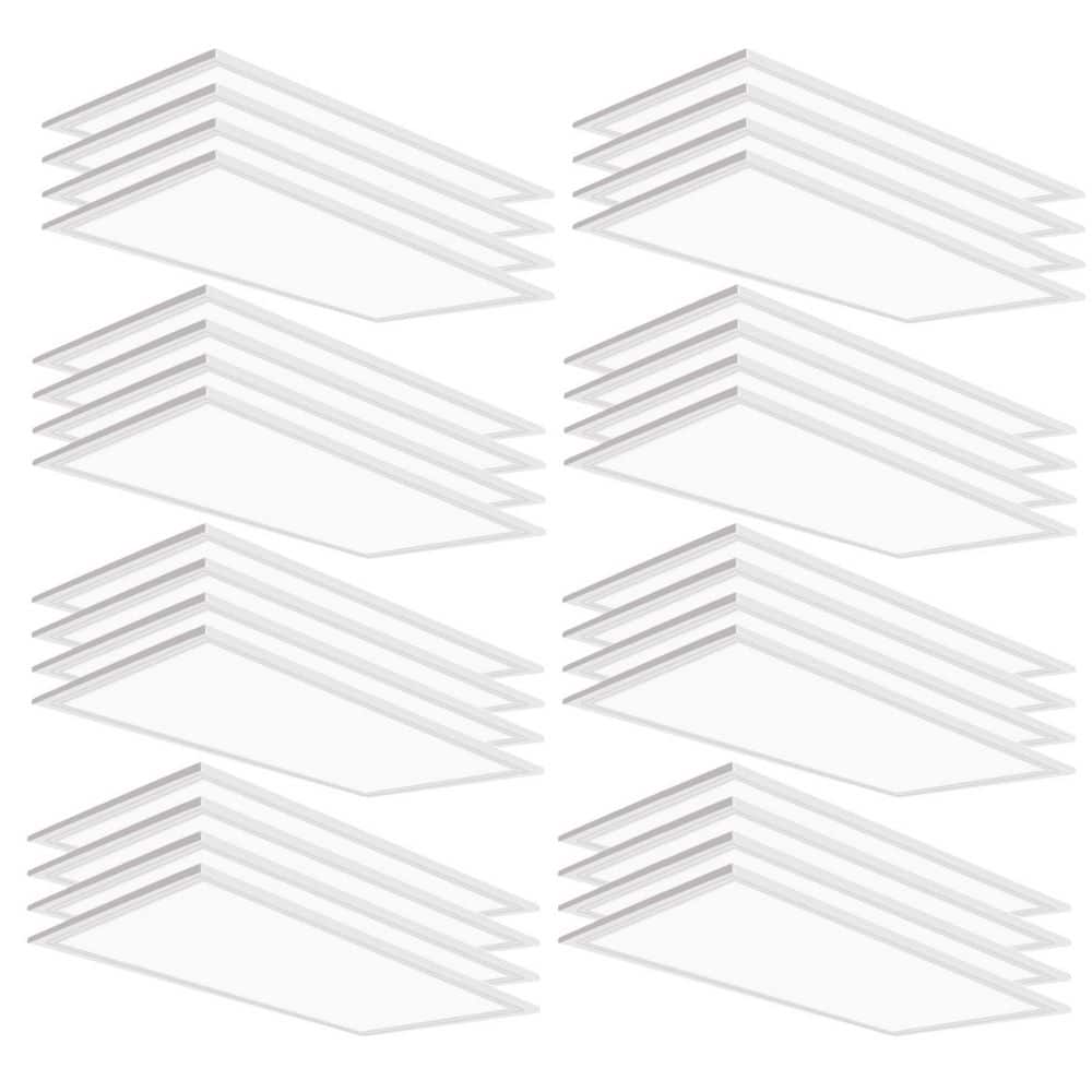 2 ft. x 4 ft. 7800 Lm Integrated LED Panel Light, 5000K Recessed Edge-Lit 2x4 LED Flat Panel Light 110-277V/ac (32-Pack) price history on PriceWatchPro