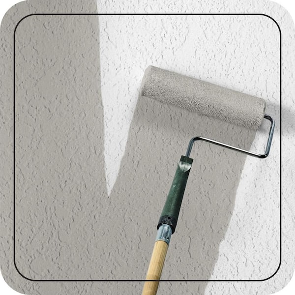 5 gal. #PPU24-11 Greige Satin Interior/Exterior Masonry, Stucco and Brick Paint