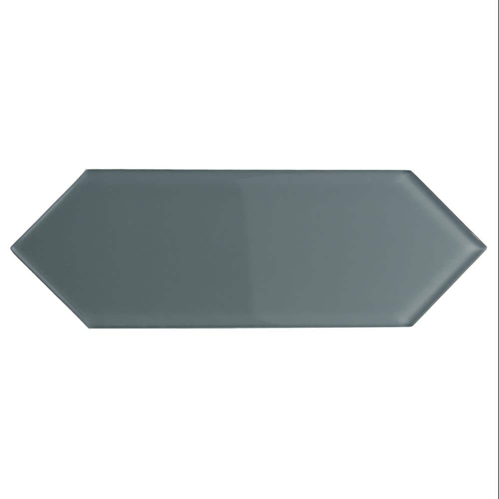 Slate 3 in. x 9 in. Hexagon Glass Subway Tile Sample price history on PriceWatchPro