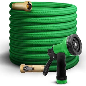 3/4 in. Dia x 100 ft. Lightweight Multi-Purpose Garden Hose with 8 Pattern Hose Spray Nozzle and Kink Resistant