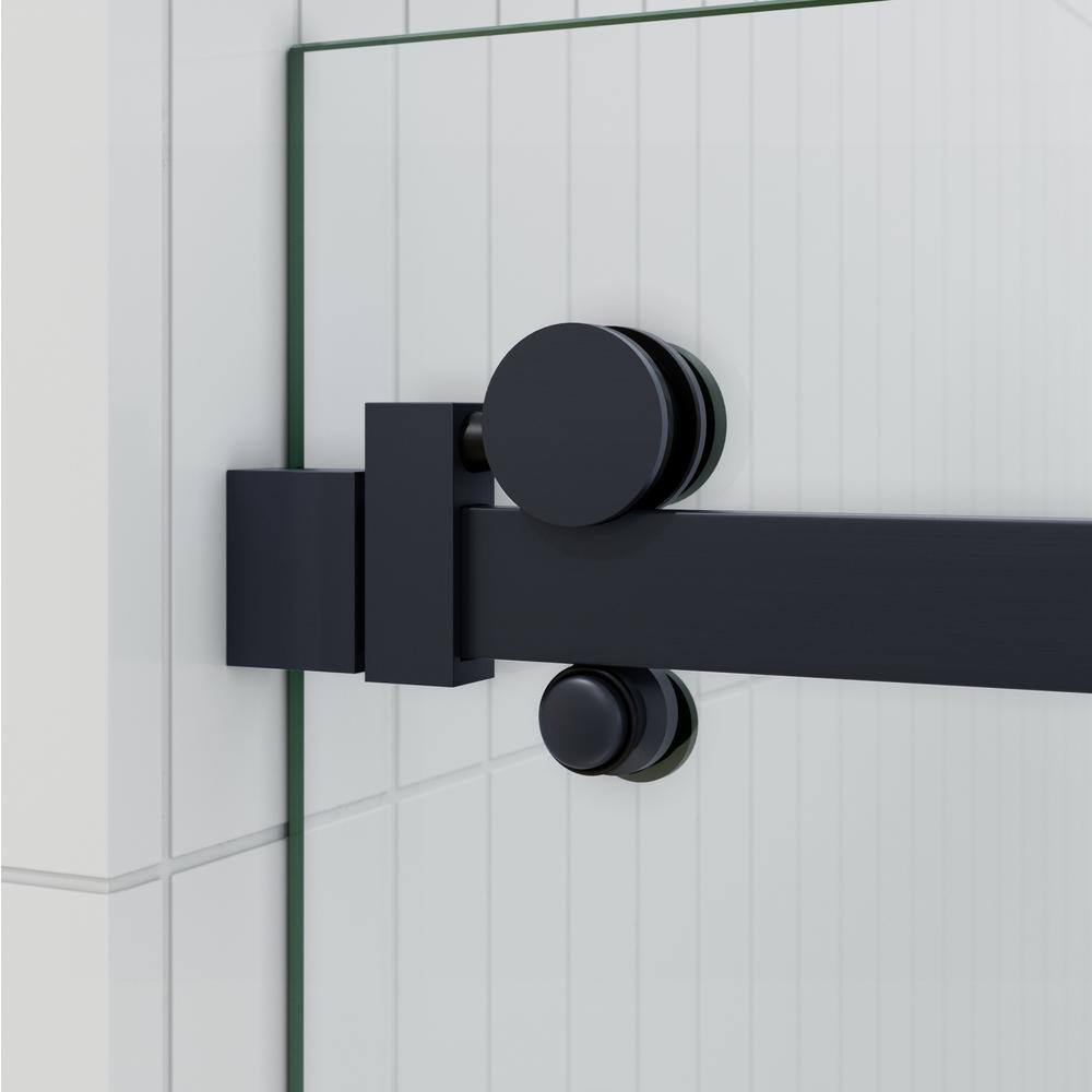 Astro 72" x 78" Frameless Glass Sliding Shower Door in Matte Black