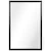 Empire Art Direct Contempo Brushed Stainless Steel Rectangular Wall Mirror, 20 x 30 - Black