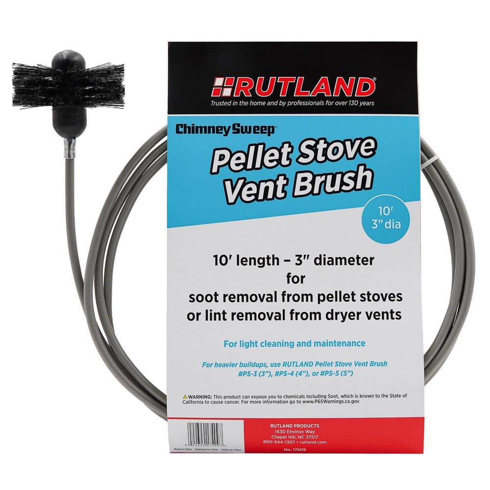 4'' Pellet Stove/Dryer Vent Brush - 20' Handle
