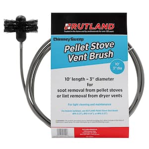 Pellet Stove Sweeping Kit Adjustable Chimney Cleaning Brush 100mm Ducts 26  Sweeping Rods (35ft) Pellet Stove Cleaning Kit Chimney Cleaning Tool