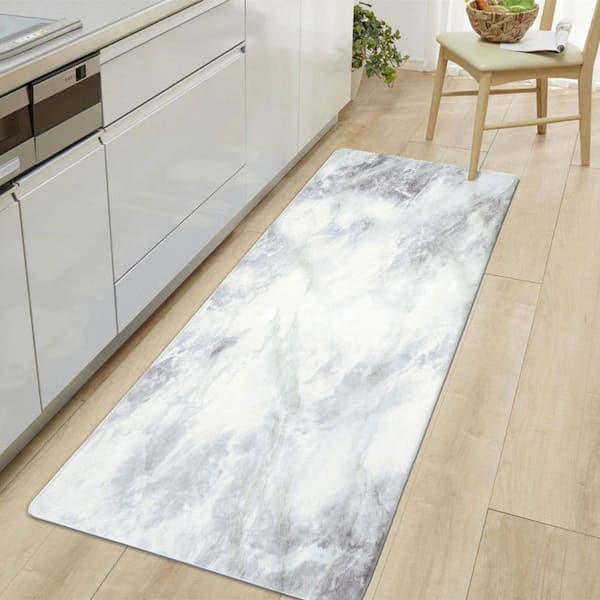 Stylish White Marble Stone Mat with 4 Non-slip Legs for Counter Protec –  Modern Rugs and Decor