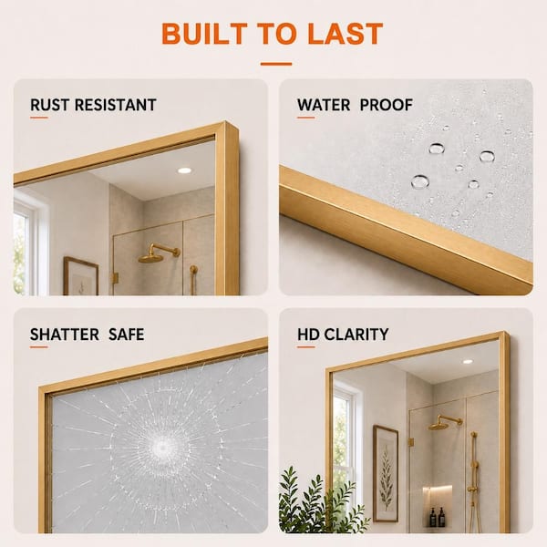 Hermitage Bath Sight 36 in. W x 30 in. H Rectangular Aluminum