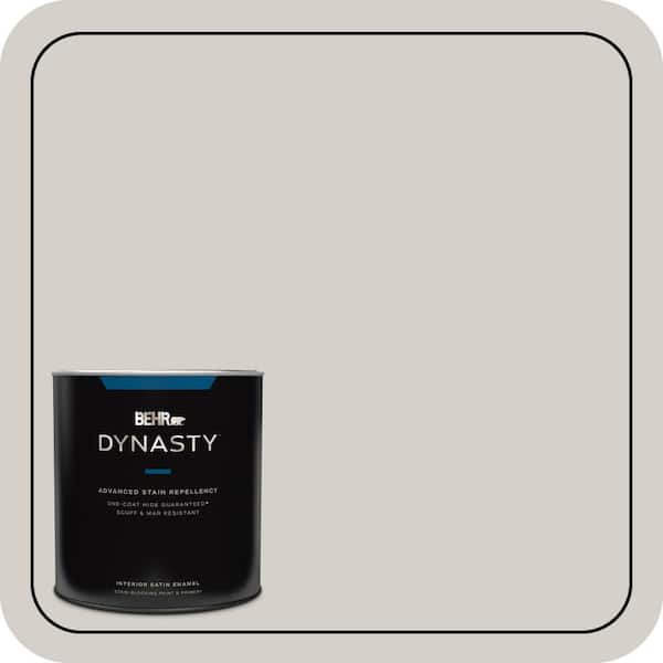 BEHR DYNASTY 1 qt. Designer Collection #DC-014 Gray View Satin Enamel Interior Stain-Blocking Paint & Primer
