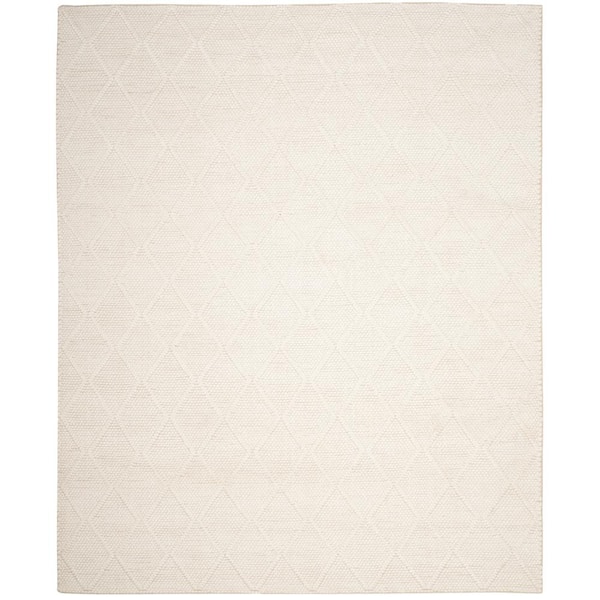 Natura 12 ft. x 18 ft. Ivory/Ivory Geometric Area Rug