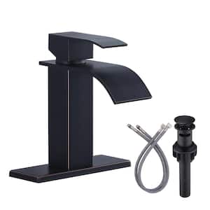4 in. Centerset Single Handle High Arc Bathroom Faucet with Drain Kit Included in Oil Rubbed Bronze