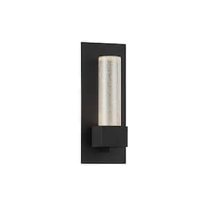 Solato 1-Light Black Outdoor Integrated LED Outdoor Wall Lantern Sconce