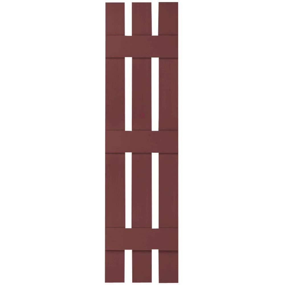 12 in. x 62 in. Lifetime Vinyl Custom Three Board Spaced Board and Batten Shutters Pair Wineberry price history on PriceWatchPro