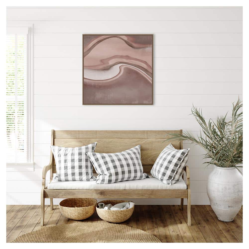 Two Sides II Abstract Canvas Print with Bronze Frame