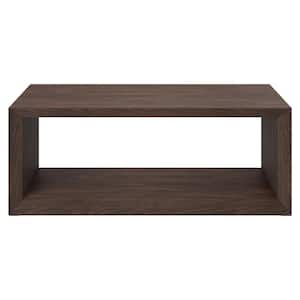 Osmond 48 in. Alder Brown Rectangle MDF Top Coffee Table