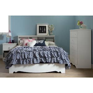 Crystal 3-Drawer Pure White Full-Size Storage Bed
