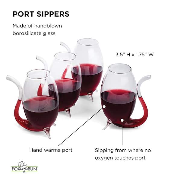 Port, Dessert Wine Tasting Glasses, Set of 4, 7 oz
