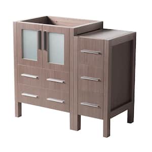 Torino 36 in. Modern Bathroom Vanity Cabinet Only in Gray Oak