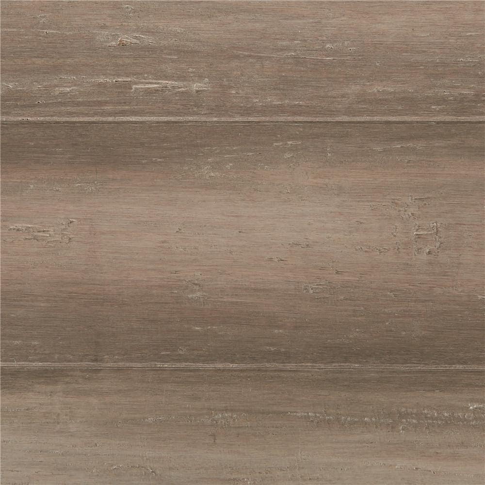 Home Decorators Collection Take Home Sample - Hand Scraped Strand Woven Light Taupe Click Bamboo Flooring - 5 in. x 7 in -  YU-042882