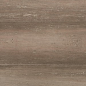 Take Home Sample - Hand Scraped Strand Woven Light Taupe Click Bamboo Flooring