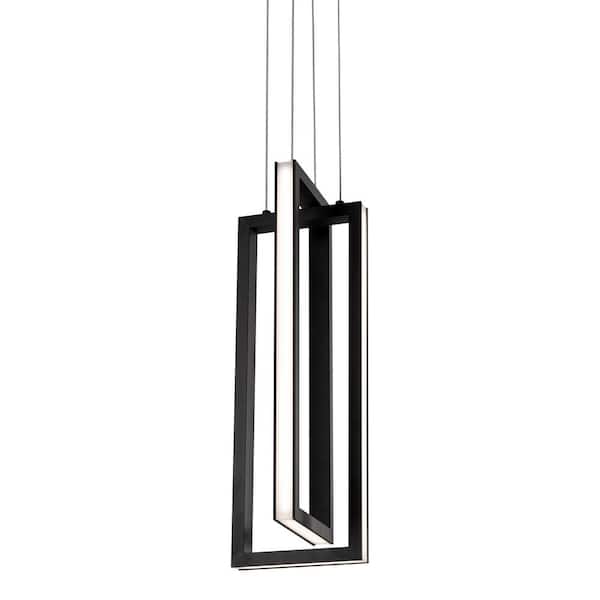 AFX Cole 24-Watt Integrated LED Black Pendant with Acrylic Shade