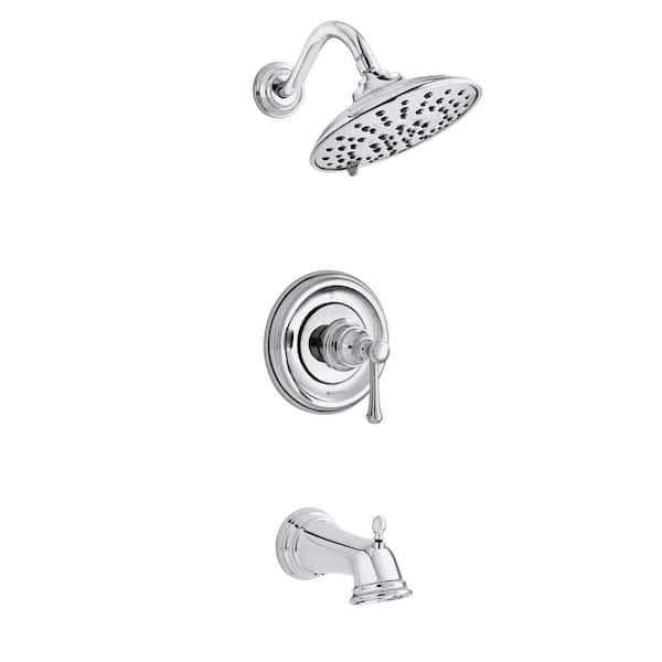 Glacier Bay Warnick Single-Handle 1-Spray Tub and Shower Faucet in Chrome (Valve Included)
