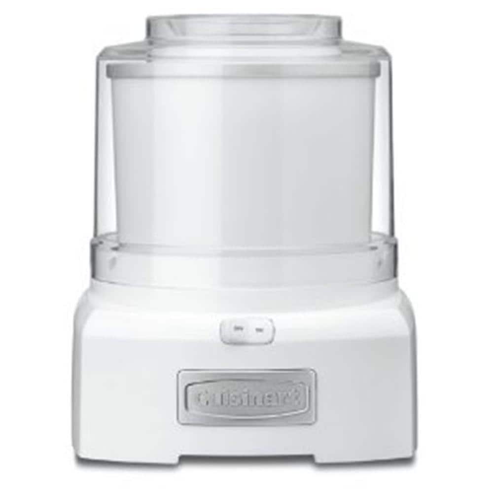 Cuisinart 1.5 Qt. White Electric Ice Cream Maker with Locking Lid