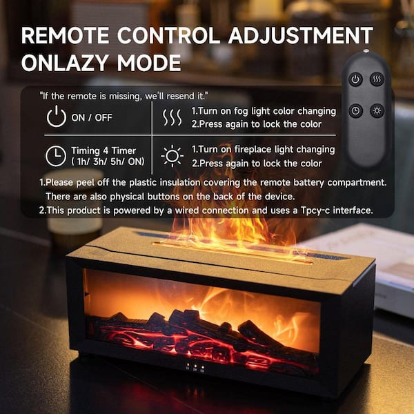 Large Flame Air Diffuser Humidifier Ultrasonic Aroma Essential Oil