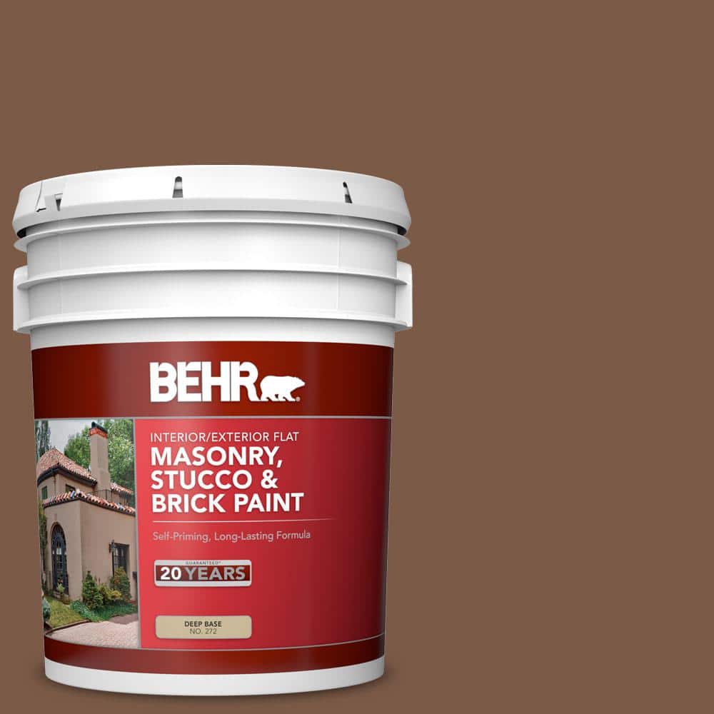 5 gal. #BXC-65 Outback Brown Flat Interior/Exterior Masonry, Stucco and Bri