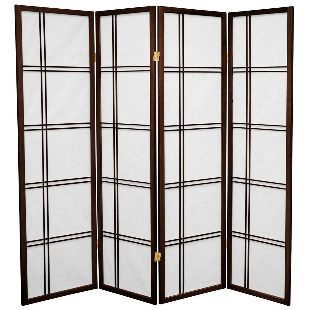 Reviews for Oriental Furniture 5 ft. Walnut 4Panel Room Divider Pg 1