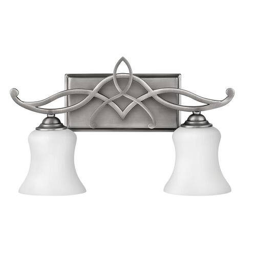 Brooke 16.5 in. 2 Light Antique Nickel Vanity Light Home