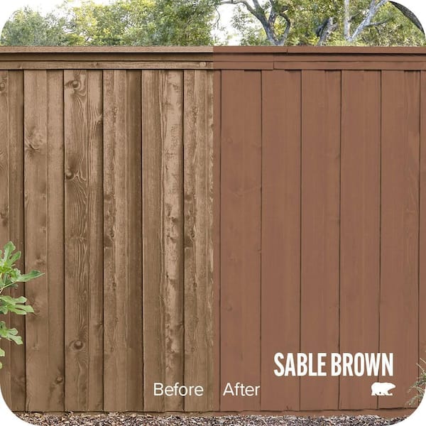 5 gal. #240F-6 Sable Brown Solid Color House and Fence Exterior Wood Stain