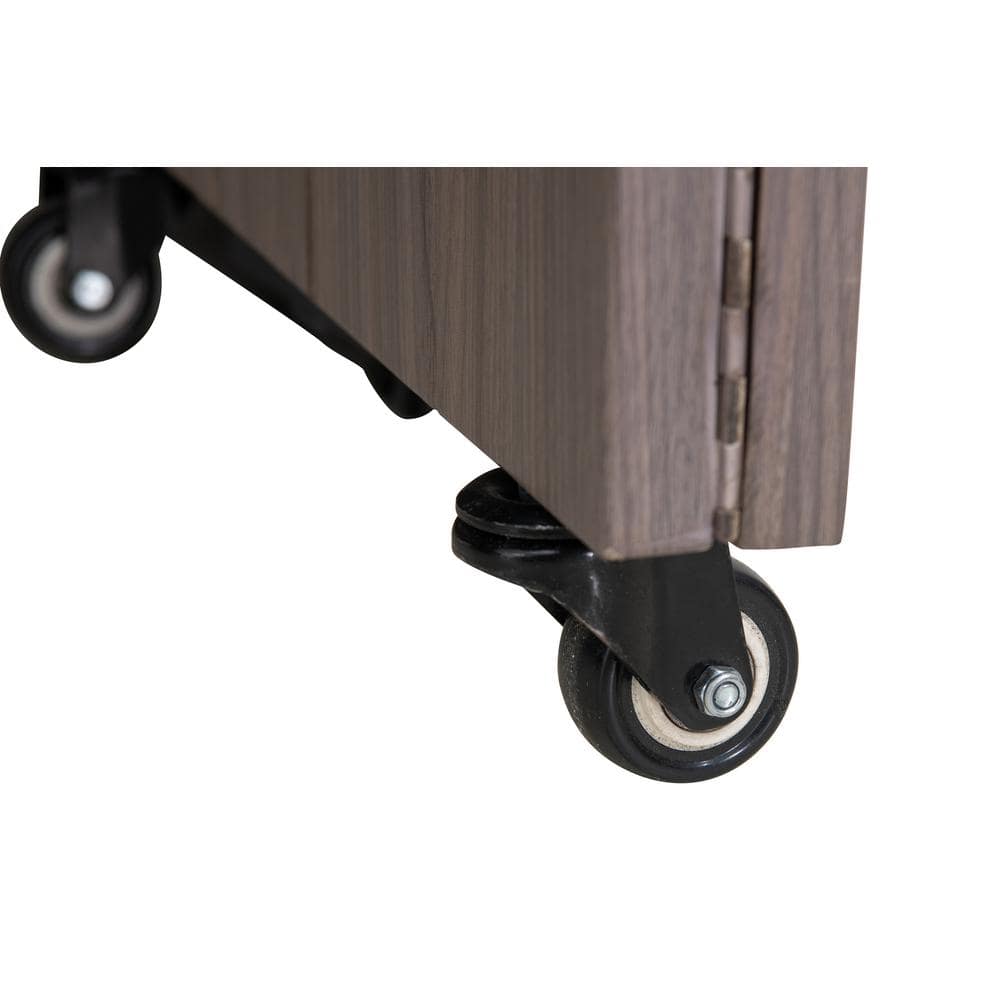 Fleetwood 7 ft. x 3 ft. Wood Grain Steel Outdoor Kitchen with Gas Springs
