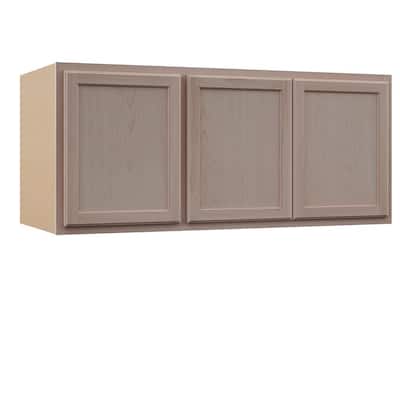 Hampton Assembled 54x24x12 in. Wall Kitchen Cabinet in Unfinished Beech