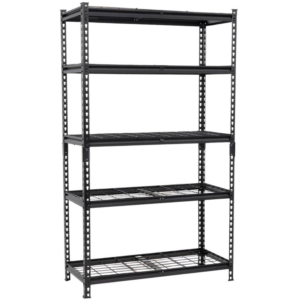 "5-Tier Boltless Garage Shelving, 2250 LBS, 36""W x 18""D x 72""H, Black for Garage Shed" price history on PriceWatchPro