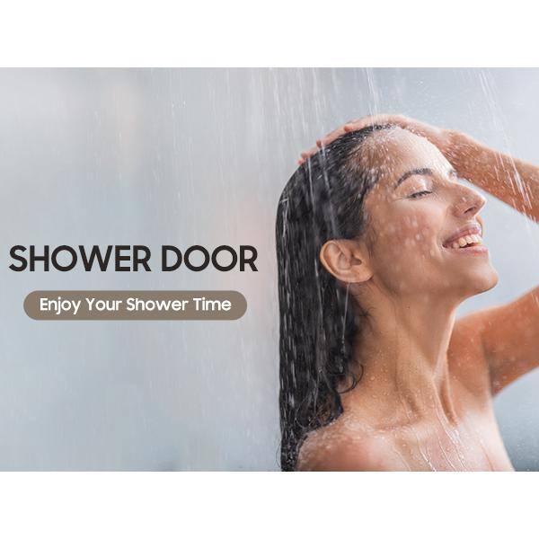 60" Gold Frameless Sliding Tub Door with Clear Tempered Glass
