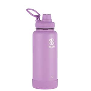 Actives 32 oz. Lilac Insulated Stainless Steel Water Bottle with Spout Lid