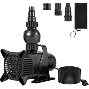 Submersible Fountain Pump 4000GPH 360° Waterfall Pond Pump 330-Watt 22 ft. Lift Height Silent for Fountain 24-Hours Use