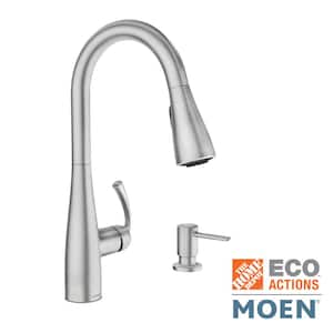 Essie Single-Handle Pull-Down Sprayer Kitchen Faucet with Reflex and Power Clean in Spot Resist Stainless