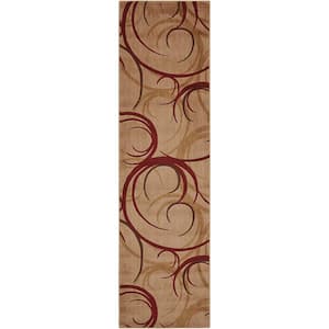 Somerset Beige 2 ft. x 8 ft. All-over design Contemporary Runner Area Rug