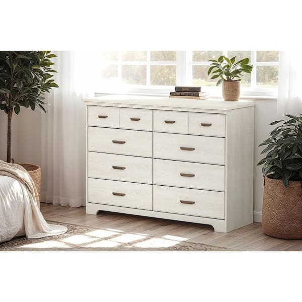 Versa Winter Oak 57.75 in. Chest 8-Drawers