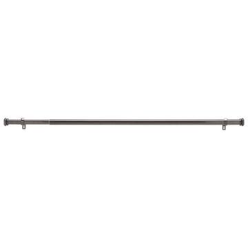 36 in. - 72 in. Mix and Match Telescoping 1 in. Single Curtain Rod in Gunmetal