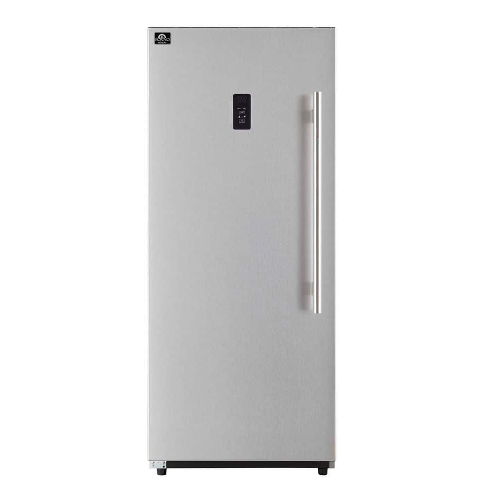 Fortezza 14 cu. Ft. Upright Freezer in Stainless Steel, 28 in. Left-Swing, Automatic Ice Maker