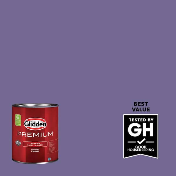 Glidden Premium 1 qt. PPG1175-6 Purple Grapes Flat Interior Paint