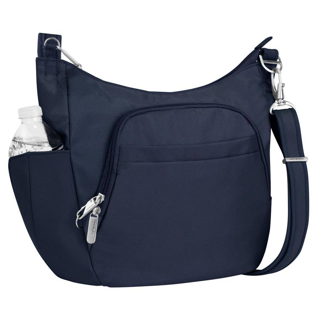 Anti-Theft Midnight Poly Crossbody Bucket Tote Bag