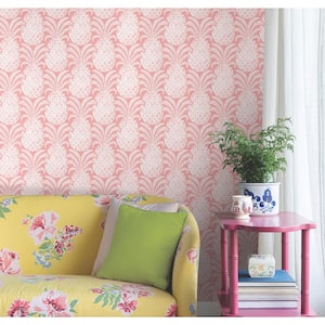 Shell Pink Colony Club Peel & Stick Wallpaper Approx. 45 sq. ft.