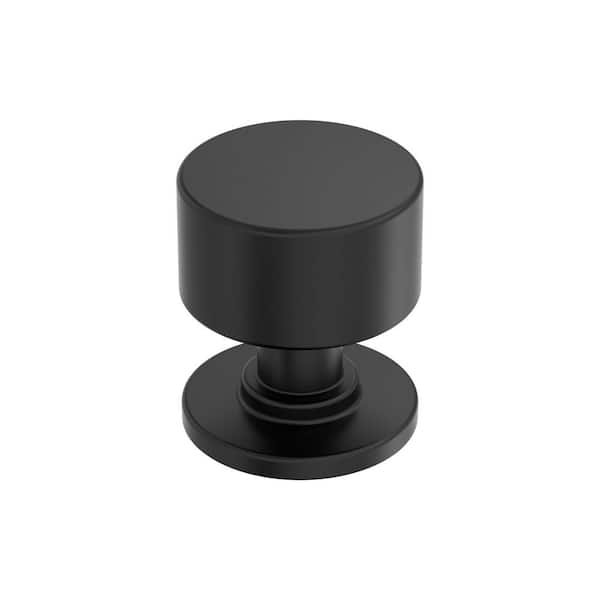 Balon 1-1/8  in. (29mm) Diameter Matte Black Classic Round Cabinet Knob