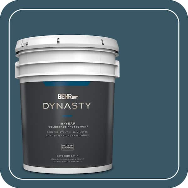 BEHR DYNASTY 5 gal. #S460-7 Deep Breath Satin Enamel Exterior Stain-Blocking Paint & Primer
