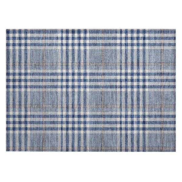 Chantille Machine Washable Indoor/Outdoor Abstract ACN1054 Navy 1 ft. 8 in. x 2 ft. 6 in. Area Rug