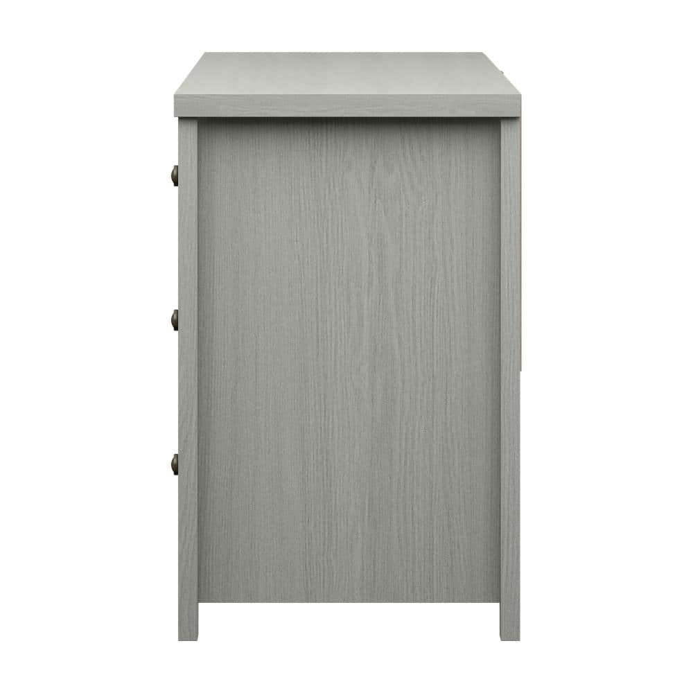 Rustic Gray Coastal Farmhouse 6-Drawer Wood Dresser