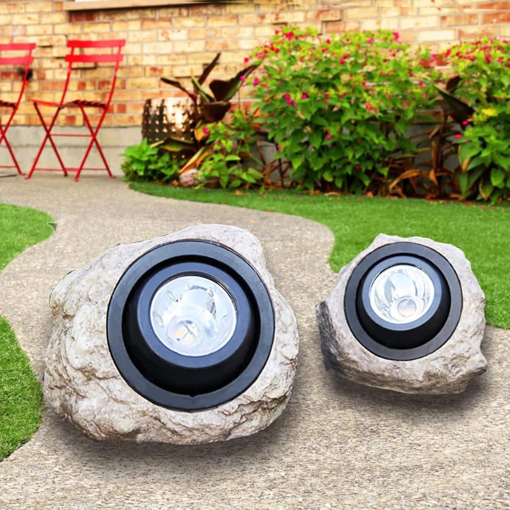 30 Lumens Solar Rock Spot Lights Adjustable IP65 Warm and Cool White 2-Pack price history on PriceWatchPro
