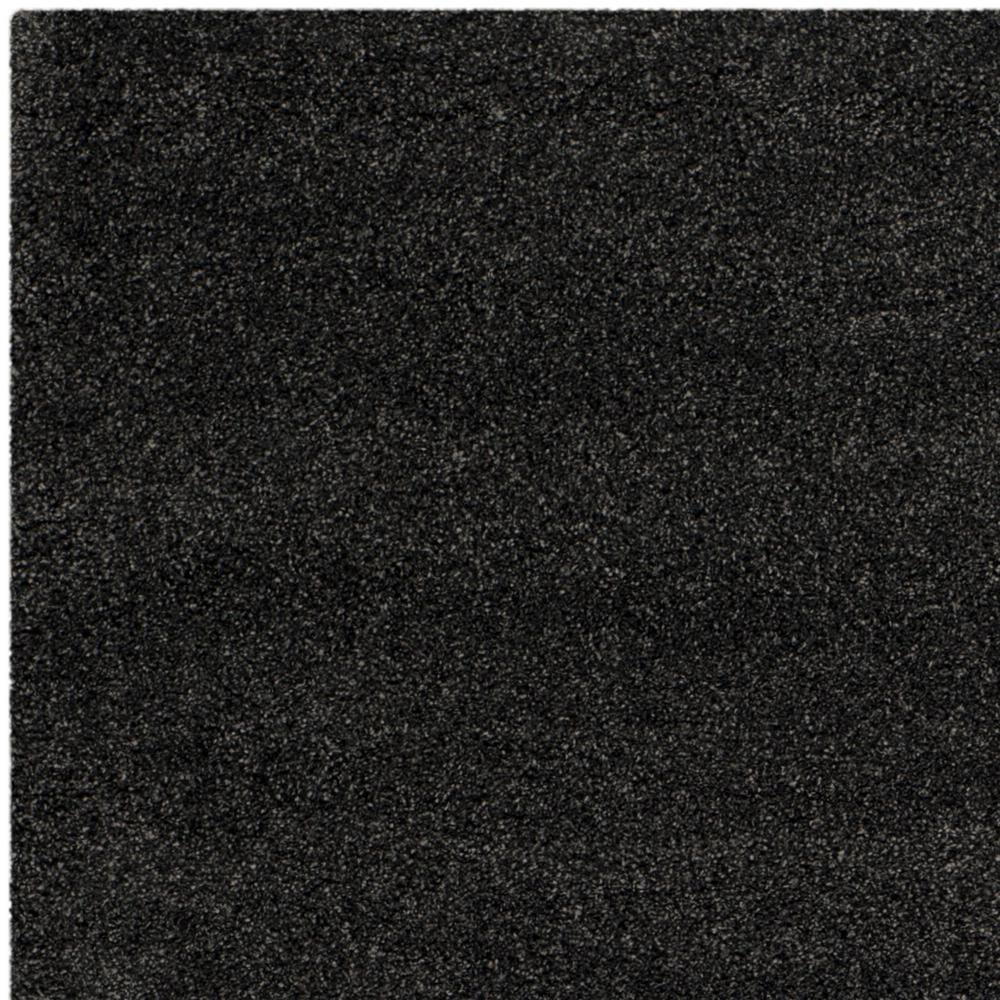 Reversible Dark Grey Solid Shag Rug 6' x 9' - Synthetic Easy Care